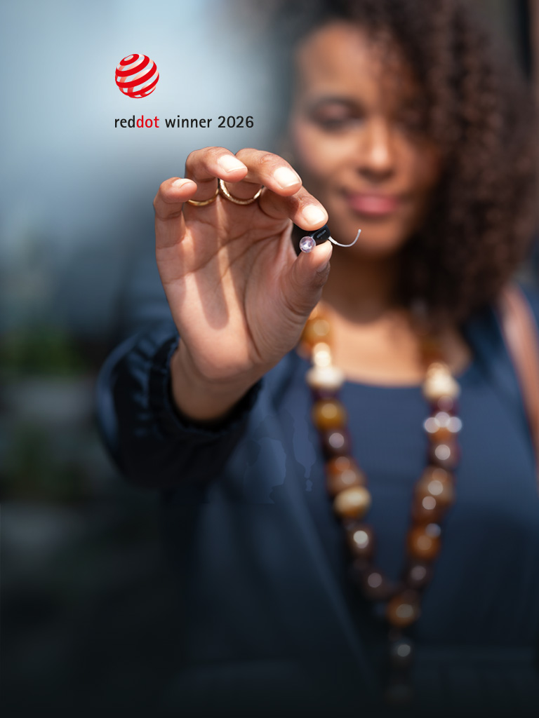 Official Oticon Zeal campaign showing its discreet hearing technology